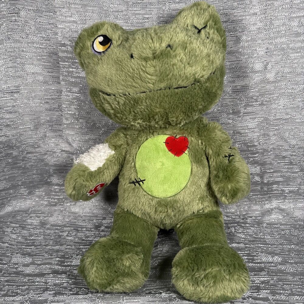 Build A Bear Zombie Frog Plush 2022 17” Halloween Stuffed Animal spooky